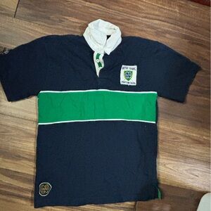 Notre dame small fighting Irish jersey polo shirt 100%cotton rugby heritage